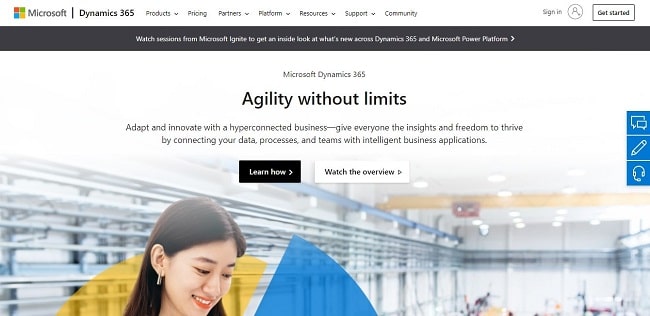 Phần mềm quản l&yacute; tổng thể doanh nghiệp Microsoft Dynamic 365